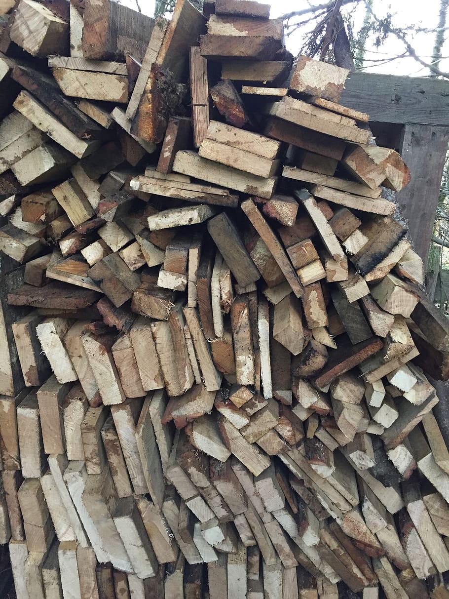 united kingdom, ashford, log, trees, stack, stacked, saw, sawn, HD wallpaper
