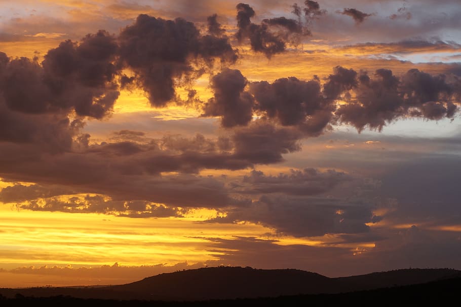 south africa, butterworth, clouds, sunset, golden, sky, cloud - sky, HD wallpaper