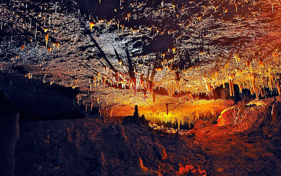 Lighted Cave, canyon, dawn, evening, landscape, nature, park HD wallpaper