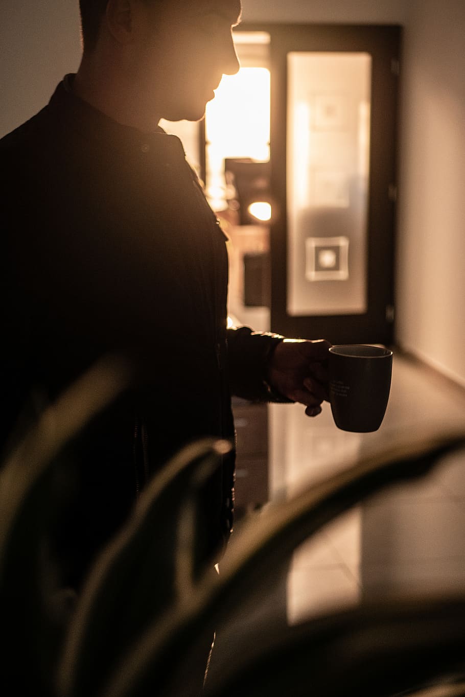 man holding mug inside room, human, person, cup, finger, coffee cup HD wallpaper