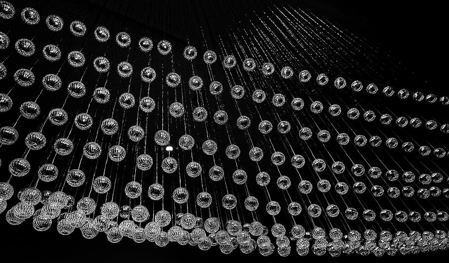 lamp, hotel, ball, cable, hanging, design, light, in a row HD wallpaper