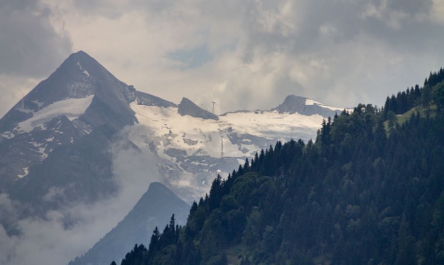 austria, zell am see, snow, kaprun, ski, mountains, forest HD wallpaper