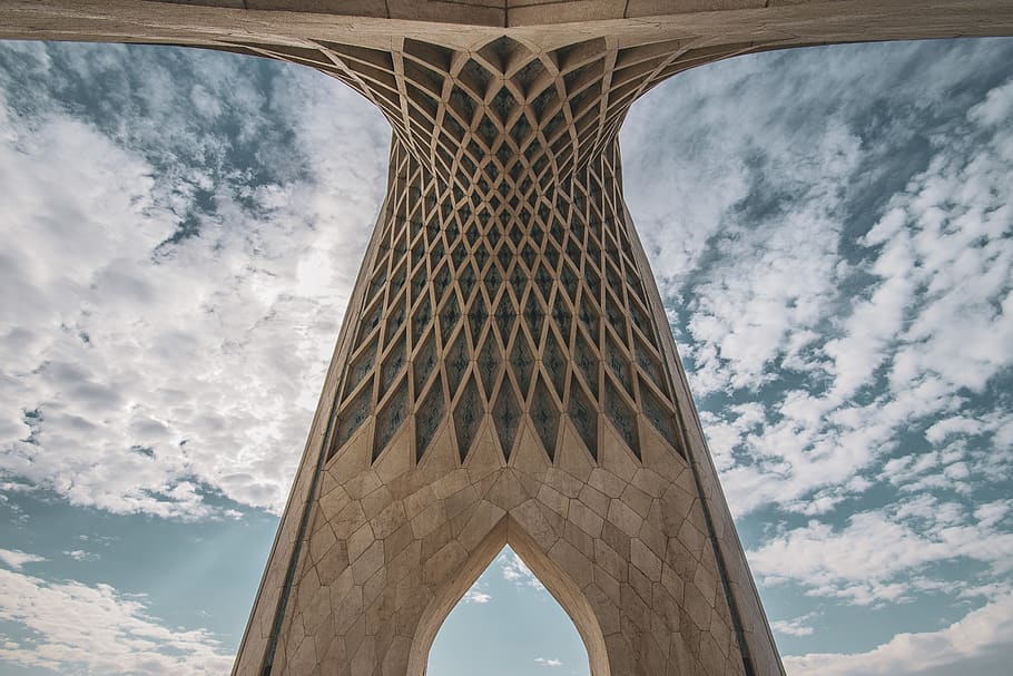 architecture, tehran, iran, building, tower, azadi tower, monument, HD wallpaper