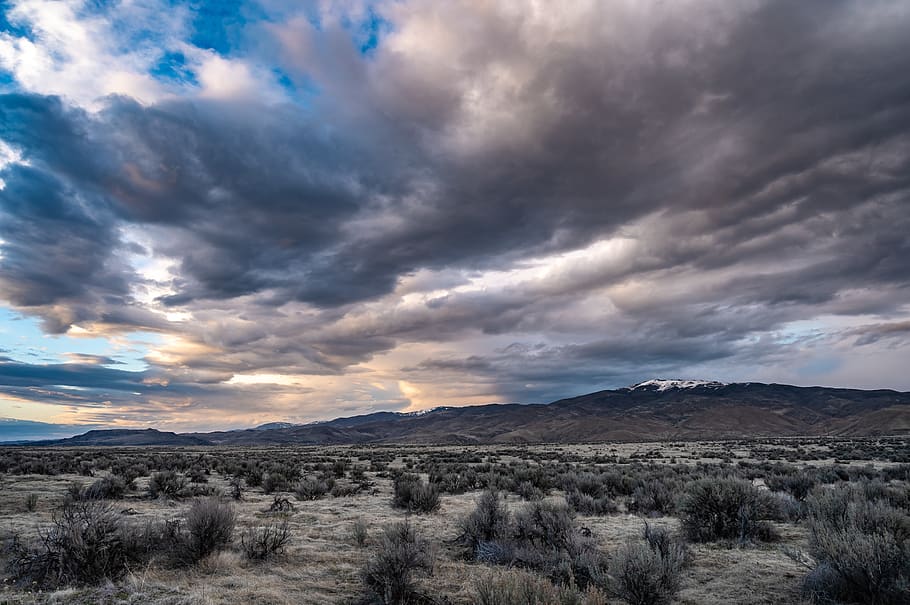 Landscape Photo of Mountains Under Cloudysky, arid, clouds, daylight HD wallpaper