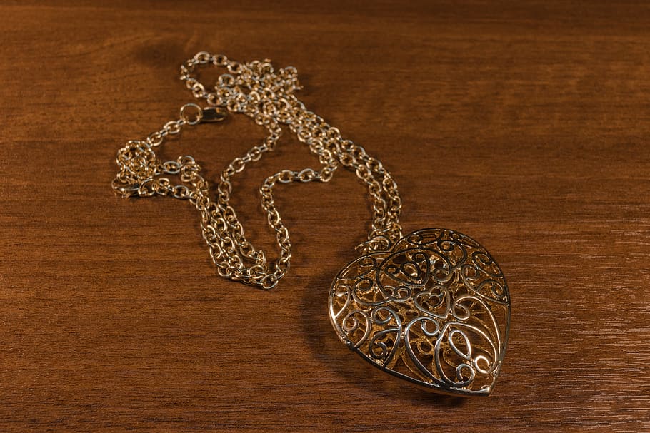 pendant, ornament, suspension, golden, jewelry, bijouterie, HD wallpaper