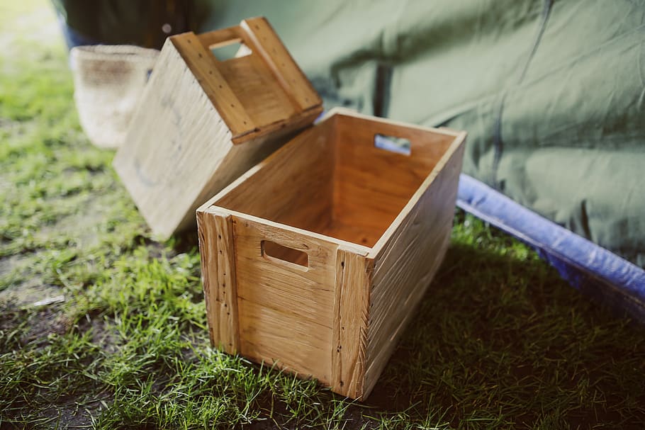 Wooden boxes, container, crate, decor, family, farm, food, furniture HD wallpaper