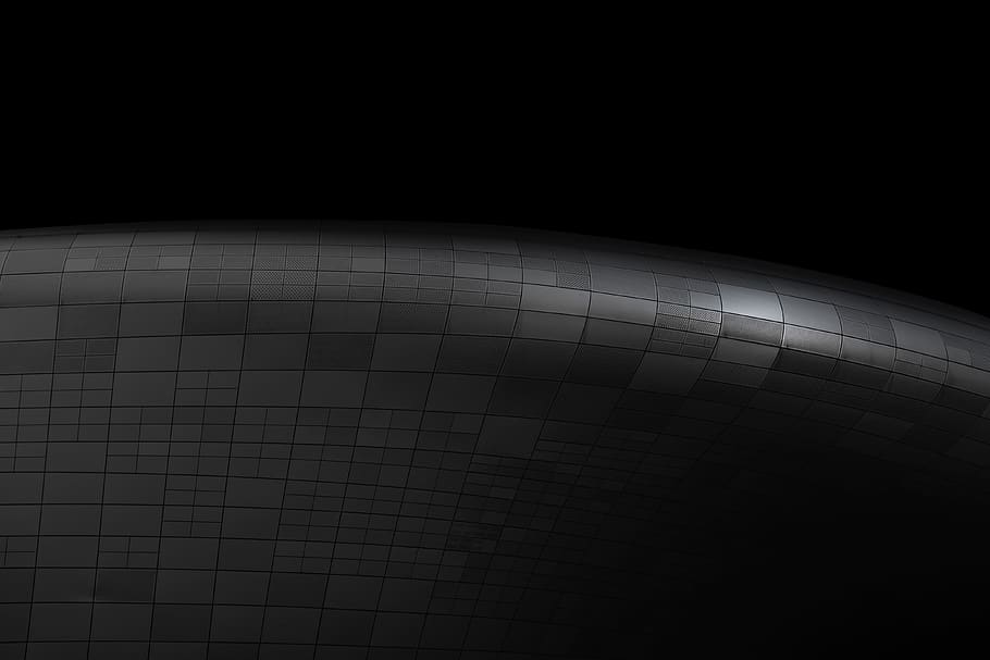 black, curves, lines, dark, architecture, design, art, no people HD wallpaper