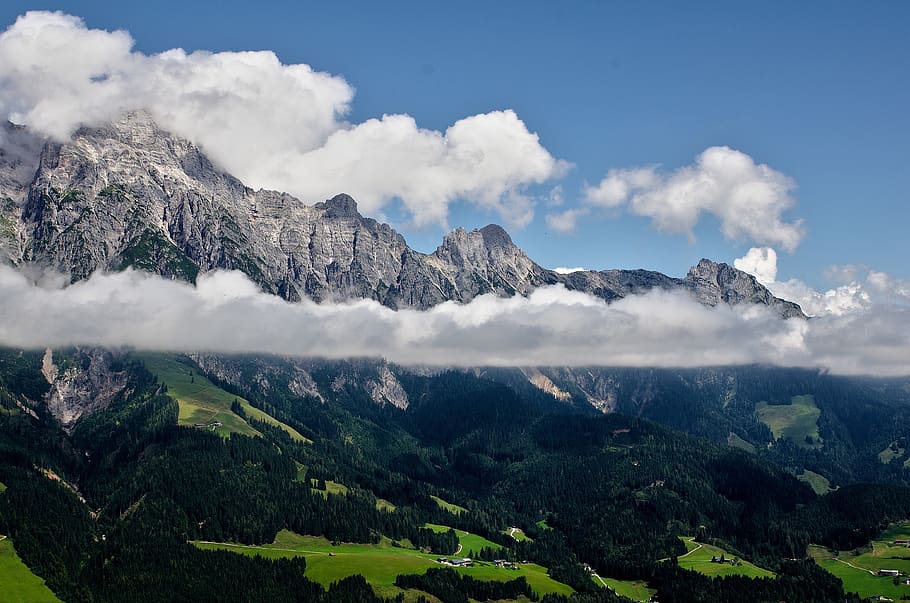 mountain, panoramic, mountain peak, nature, snow, travel, landscape HD wallpaper