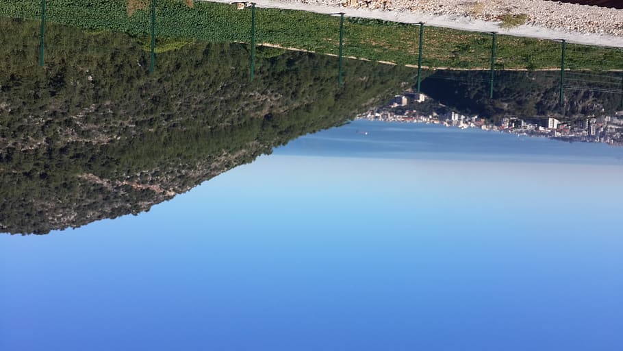 lebanon, deir hrach, water, reflection, waterfront, day, nature HD wallpaper