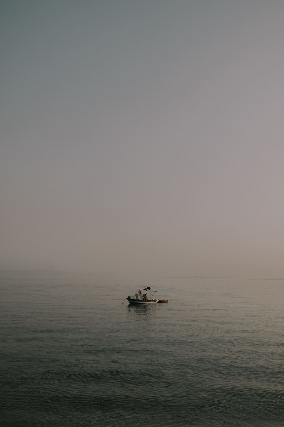 boat on body of water, sky, cloud, mist, fog, sea, ocean, sailing, HD wallpaper