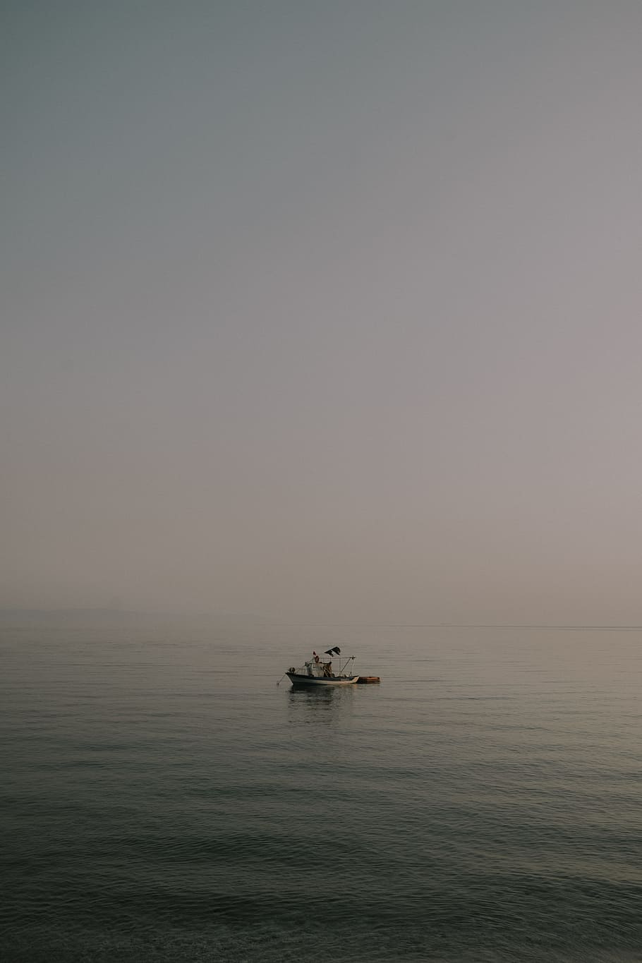 boat on body of water, sky, cloud, mist, fog, sea, ocean, sailing HD wallpaper