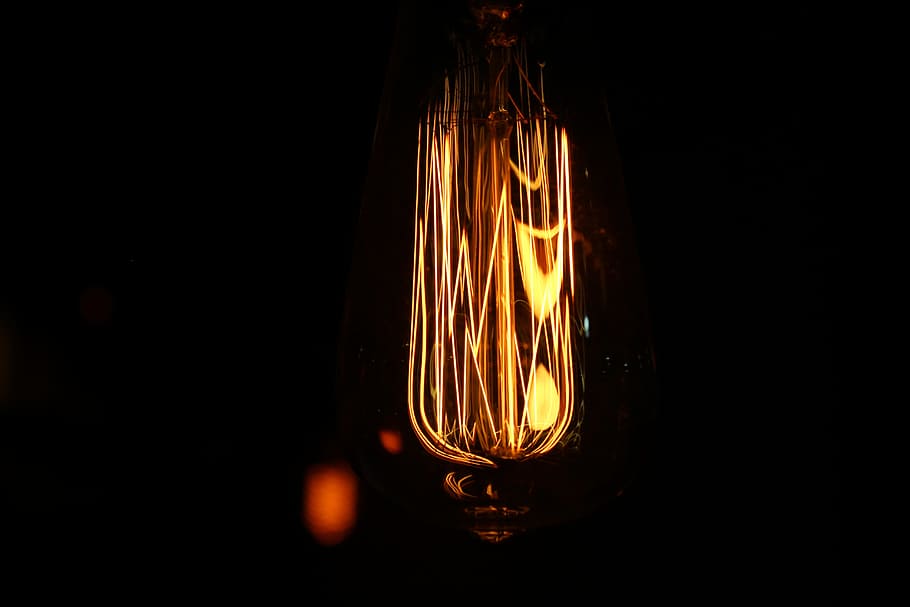 Steam Punk Lamp, art, bright, burning, close-up, dark, energy HD wallpaper