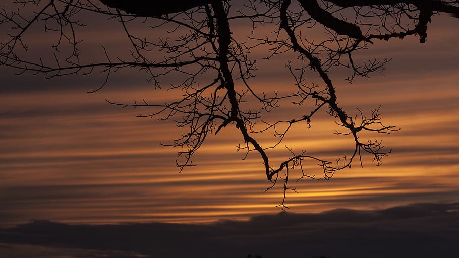 sky, sunset, colors, clouds, evening, mood, nature, afterglow HD wallpaper