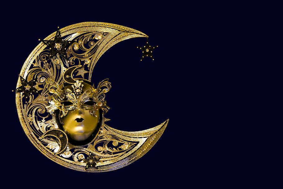background, pattern, carneval, carnival, mask, golden, ornament HD wallpaper