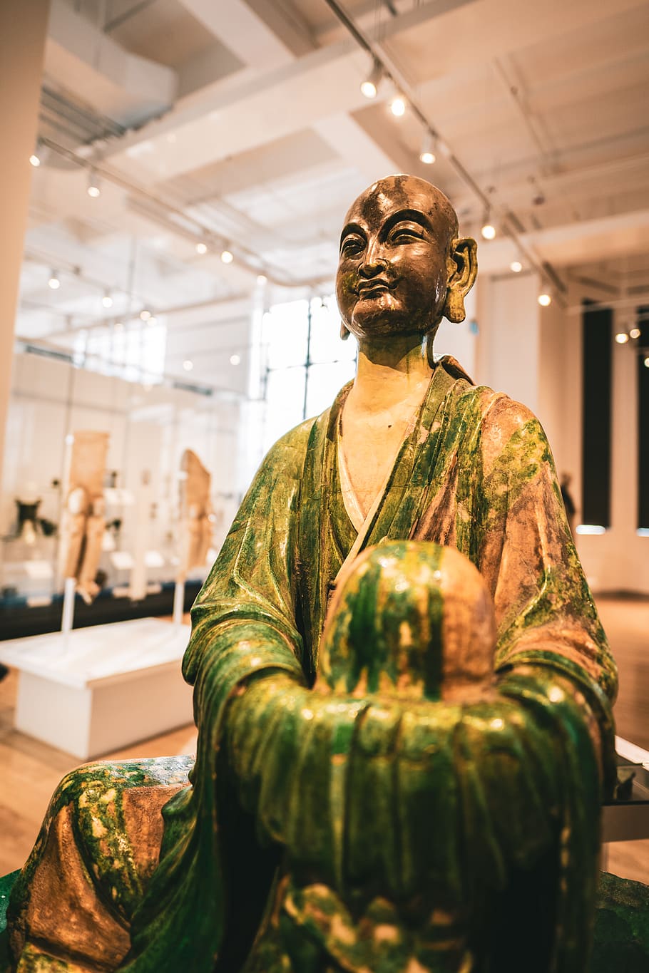 Buddha statue, person, human, flooring, art, sculpture, figurine HD wallpaper