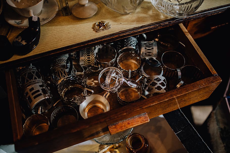 Antique shop filled with antiquity, vintage, old, Poland, retro