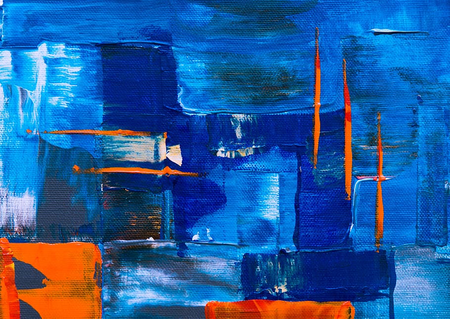 abstract painting, blue, full frame, backgrounds, no people, close-up HD wallpaper