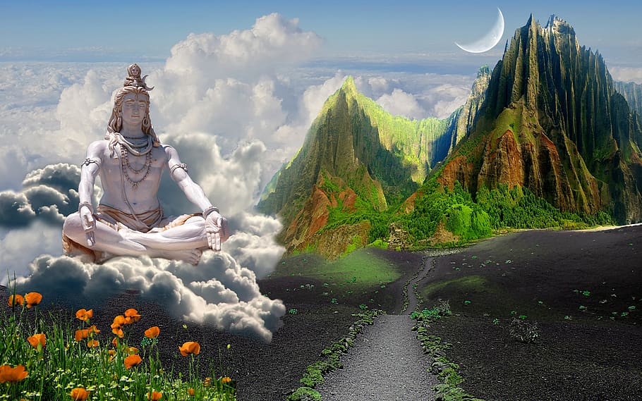 HD wallpaper: shiva, god, deity, india, impression, meditation, mystical |  Wallpaper Flare