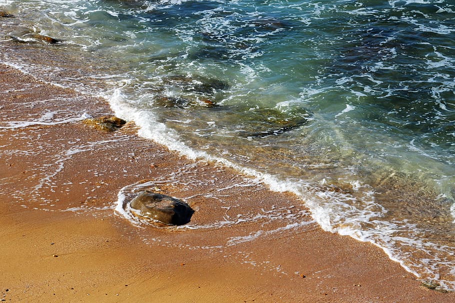 Time Lapse Photo of Sea Wave, beach, close -up, coast, daytime HD wallpaper