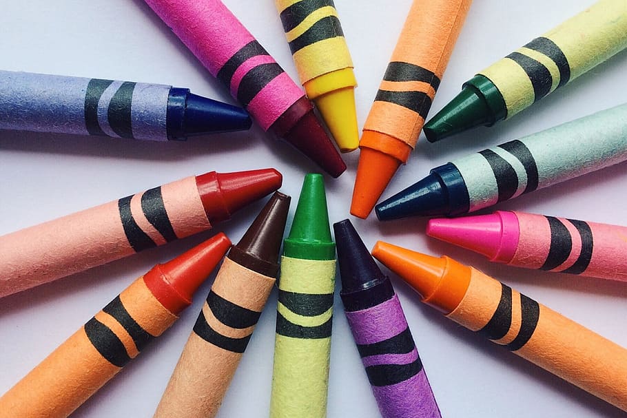 Color Crayons, various, draw, drawing, school, multi colored, HD wallpaper