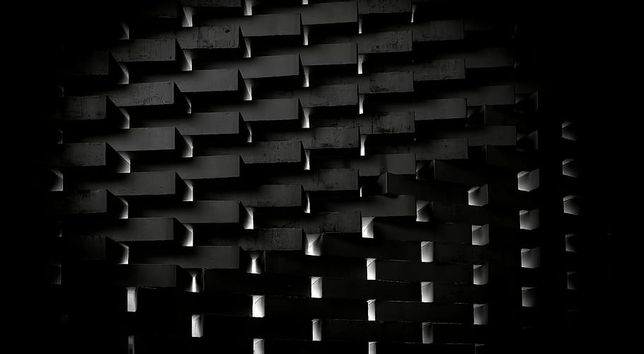 black and gray metal tool, pattern, full frame, indoors, repetition HD wallpaper