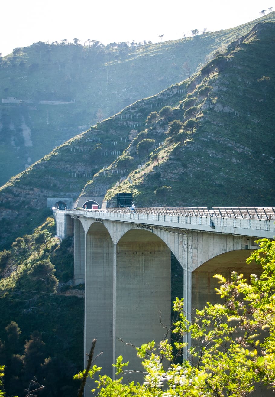 bridge, mountain, mountain bridge, architecture, built structure HD wallpaper