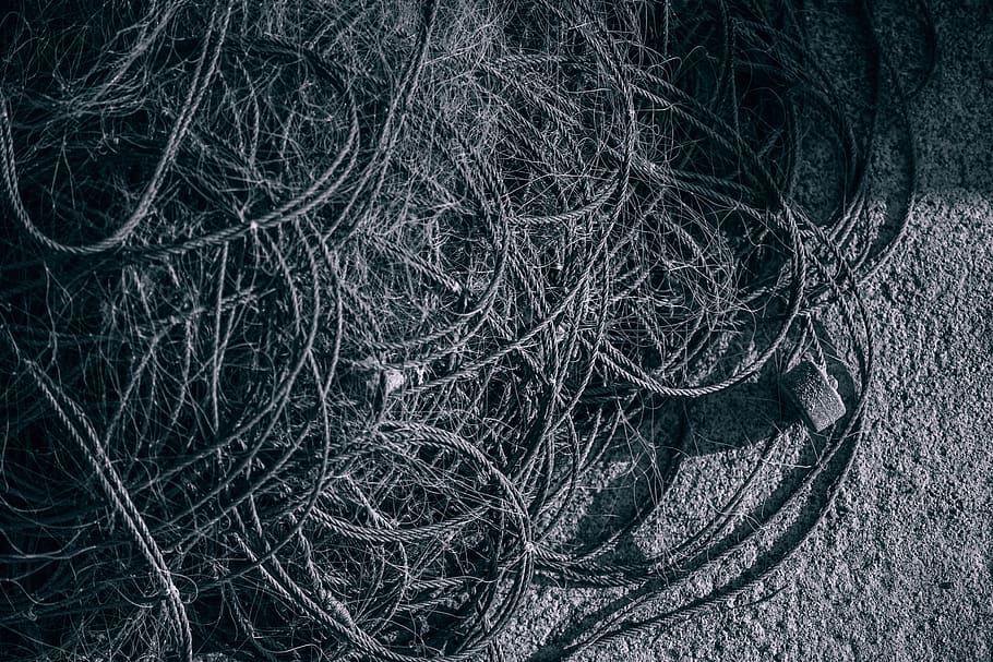 Old fishing nets 1080P, 2K, 4K, 5K HD wallpapers free download