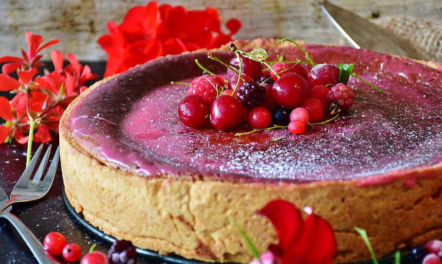 cake, cheesecake, berries, bake, pastries, sweetness, quark HD wallpaper
