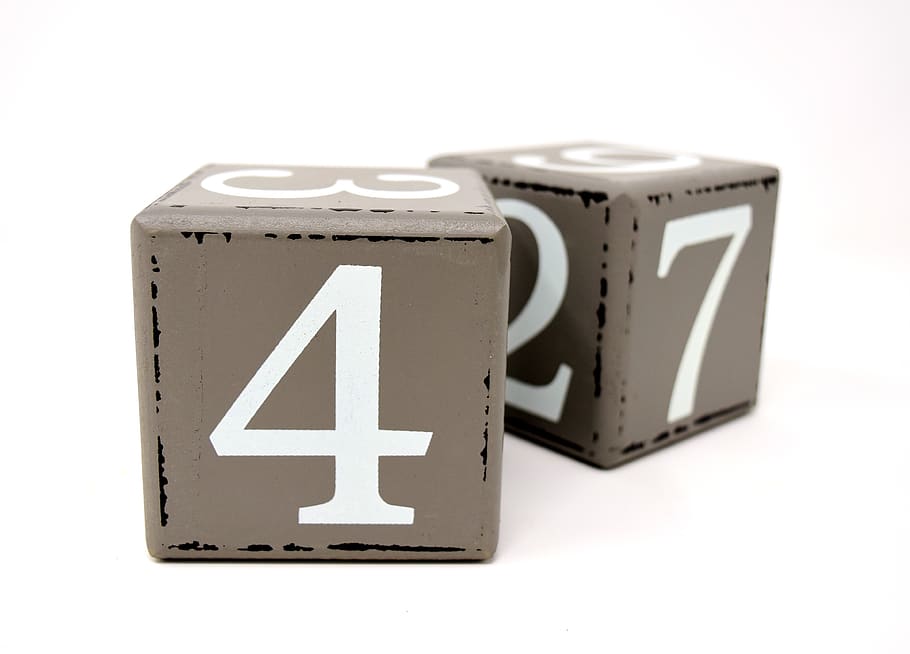 cube, pay, clogs, wood, calendar, numbers, white background HD wallpaper