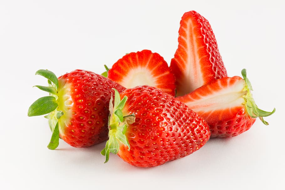 strawberries, fruit, food, red, sweet, delicious, healthy, ripe HD wallpaper