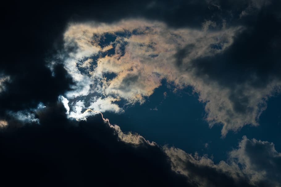 sky, cloud, nature, weather, outdoors, cumulus, sunset, light HD wallpaper