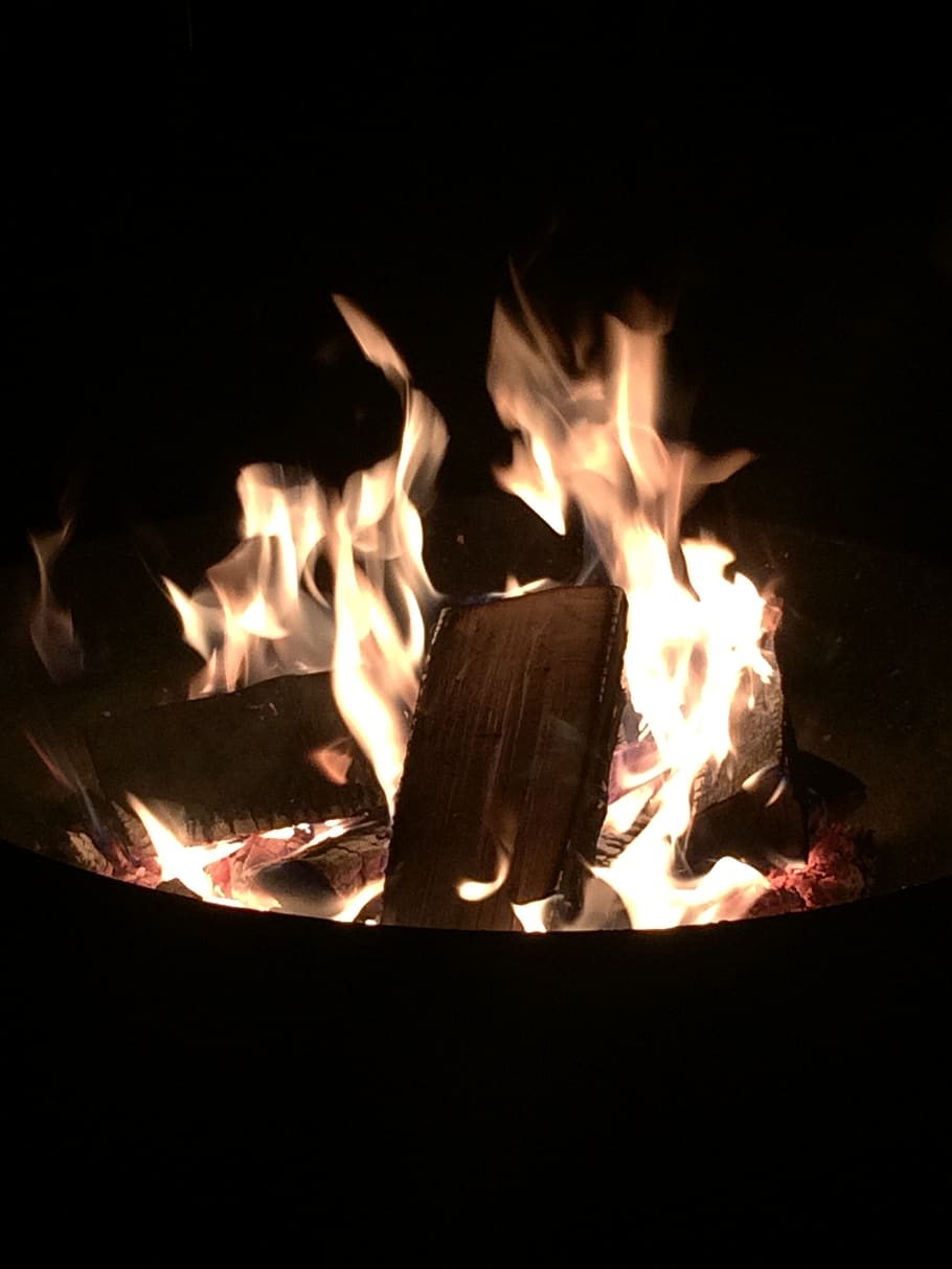 flames, dark, fire, burning, heat - temperature, fire - natural phenomenon HD wallpaper