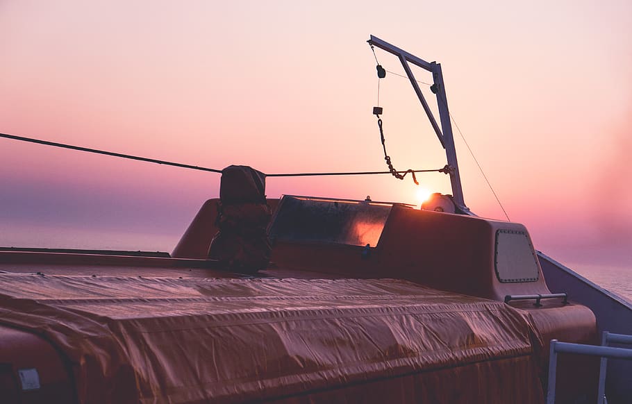 boat, ferry, sea, sunset, sky, vintage, corfu, grece, italy HD wallpaper