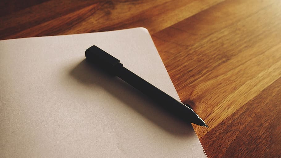 pen, working, empty sheet, business, office, paper, document HD wallpaper