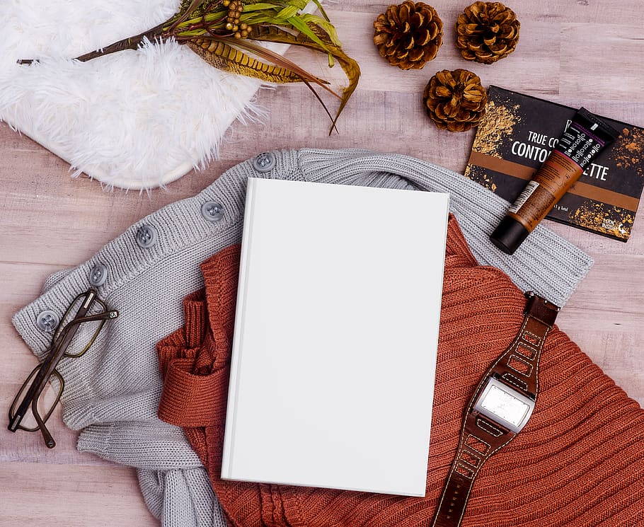 White Book On Clothes, clothing, flatlay, reading, table, high angle view HD wallpaper