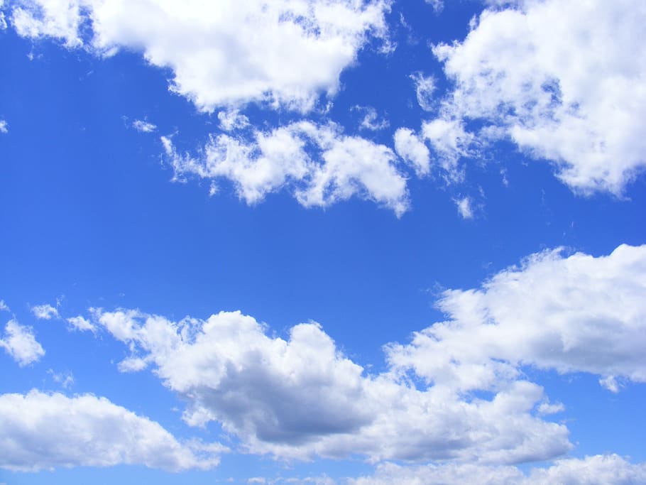 Blue Skies, clouds, day, nature, sky, skyscape, summer, cloud - sky HD wallpaper