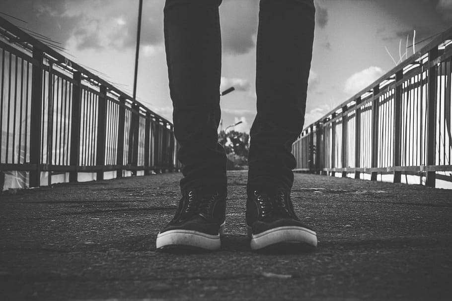 black and white, shoe, footwear, travel, skinny, jeans, pants, HD wallpaper