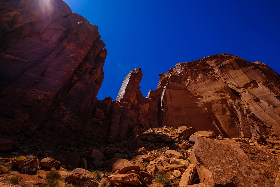 brown rock mountain, nature, outdoors, mesa, archaeology, canyon HD wallpaper
