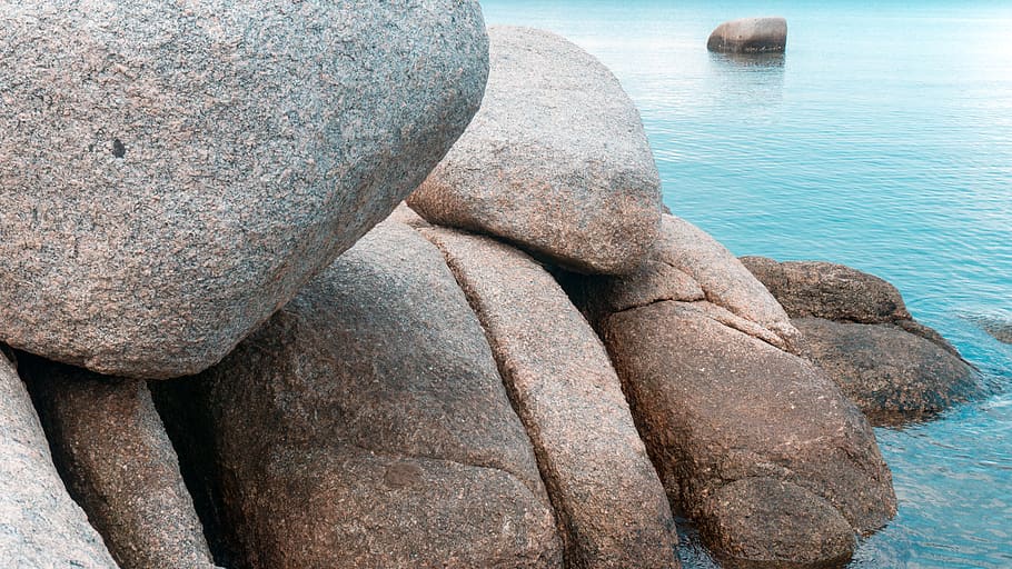 rocks, ocean, sea, rough, solid, rock - object, water, no people HD wallpaper