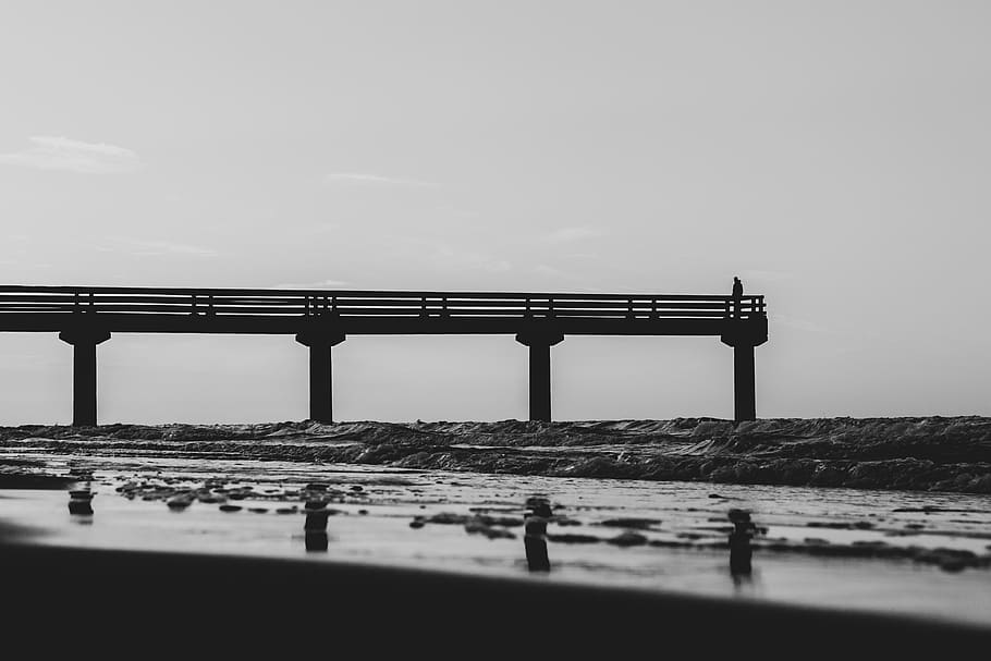 water, pier, waterfront, dock, port, bridge, building, ground HD wallpaper