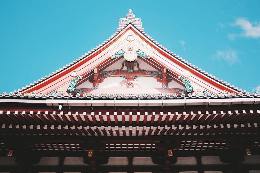 architecture, building, structure, roof, design, blue, sky HD wallpaper