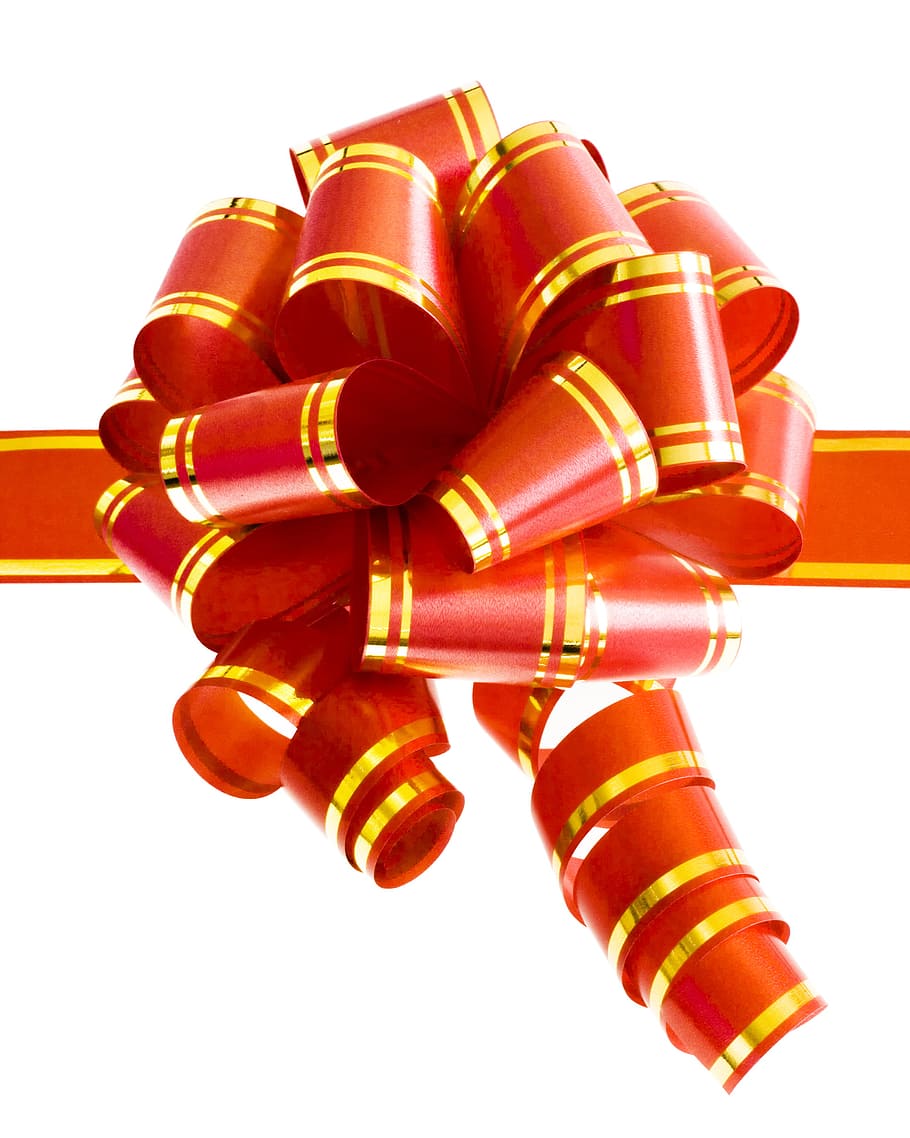 bow, ribbon, red, gift, holiday, white, shine, satin, background HD wallpaper