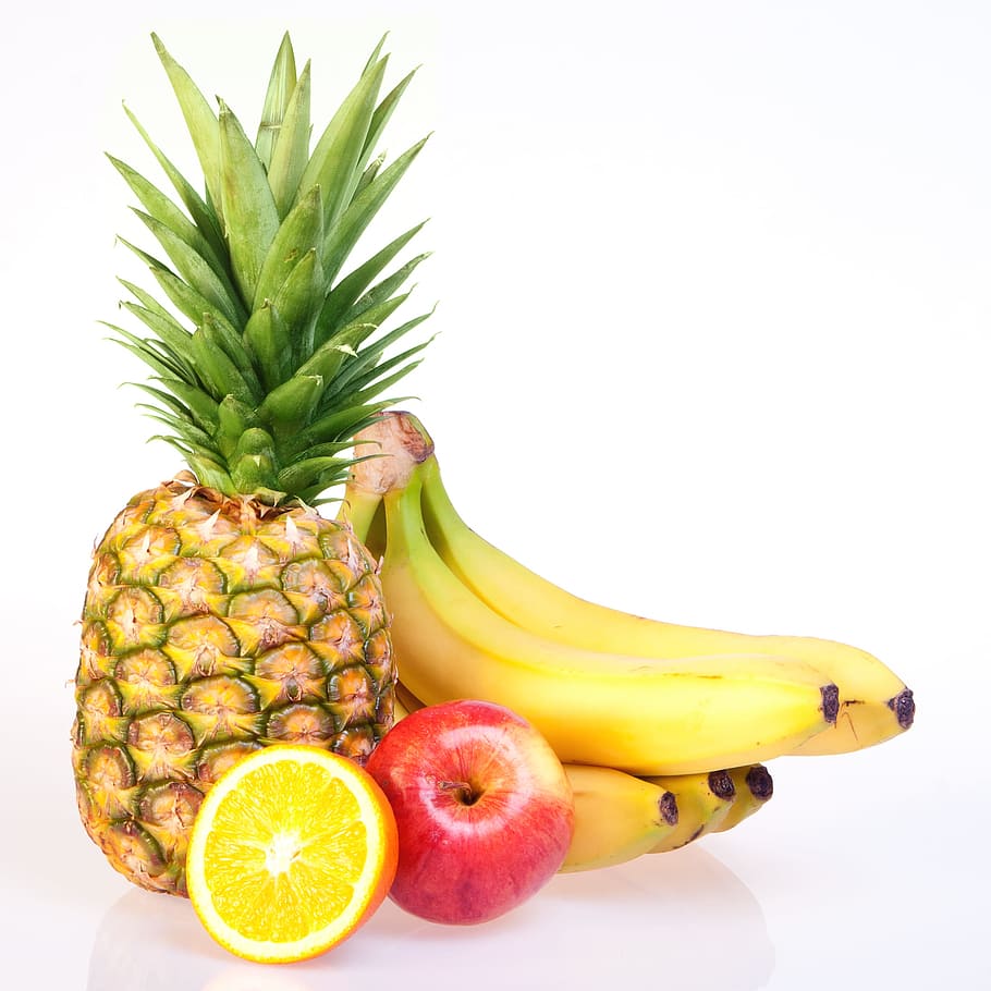 bananas, food, fresh, fruit, heap, object, orange, ripe, vitamin