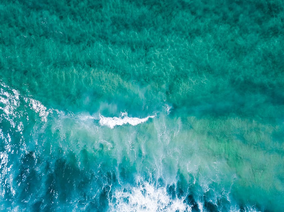 HD wallpaper: Aerial Shot Of Ocean, bird's eye view, body of water, drone  shot | Wallpaper Flare