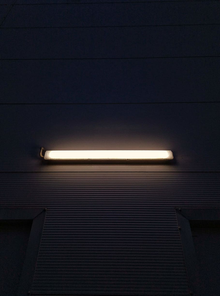 lighted fluorescent tube