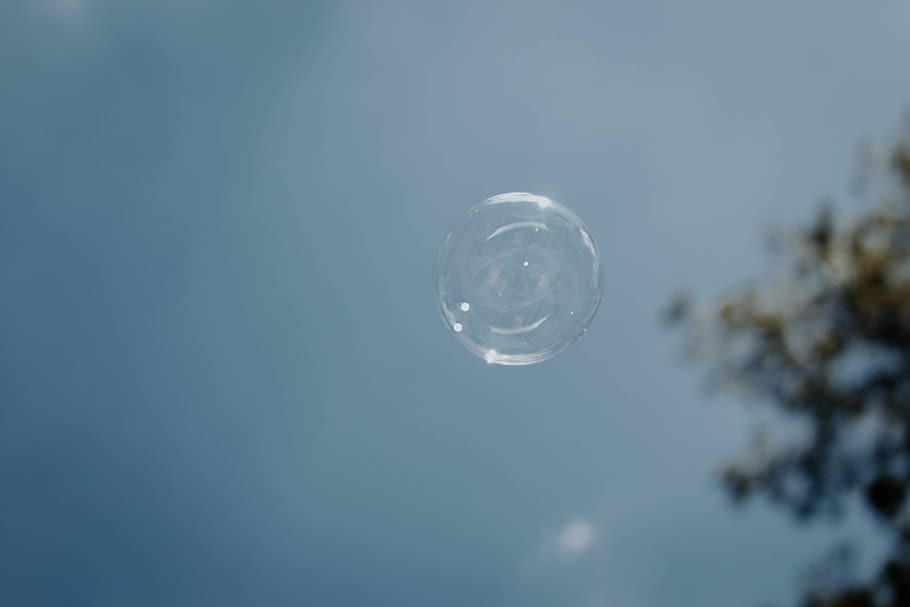bubble, nature, abstract, design, sky, no people, transparent HD wallpaper