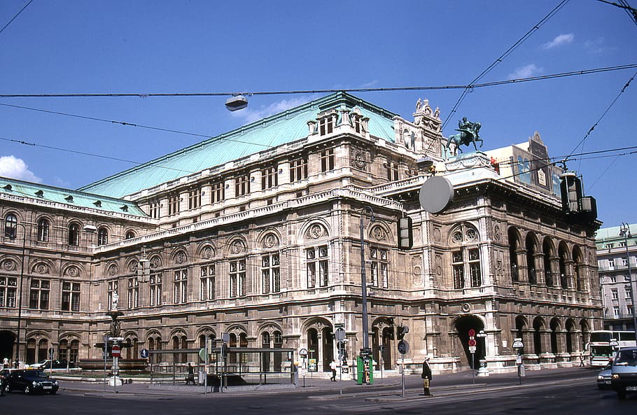 austria, vienna, opera, architecture, building exterior, built structure HD wallpaper