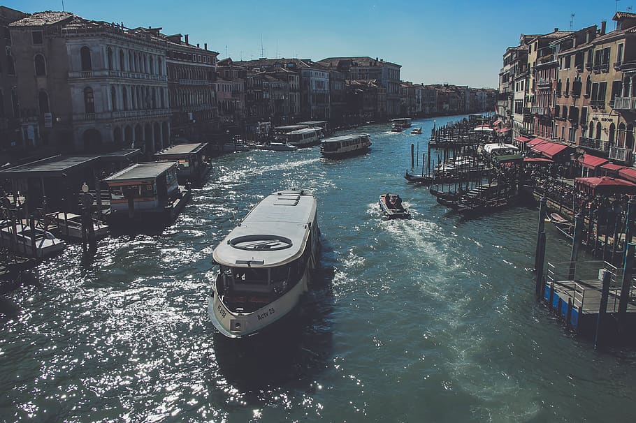 italy, venice, building exterior, nautical vessel, built structure HD wallpaper