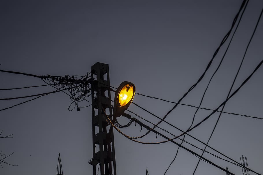 Lights, night, Electricity, low angle view, sky, lighting equipment HD wallpaper