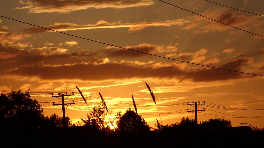 sunset, twilight, landscape, evening, silhouette, sky, cloud - sky HD wallpaper